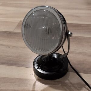 Vintage Car Headlight Style Black Table Lamp